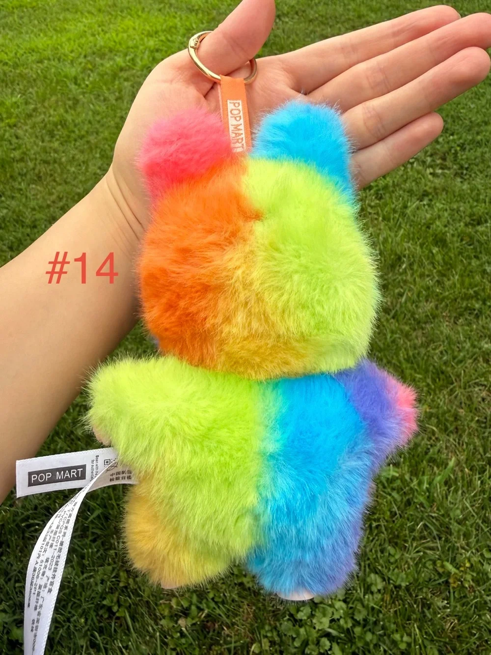 Colorful Rainbow Labubu Toy Plush Monster Keychain-Kids Toy Stuffed Animal Charm